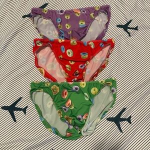 Colorful Fruit Loop Print bikini brief underwear. USA MEDIUM